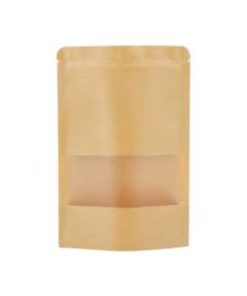 Kraft Zipper Stand Up Air Tight Lock Pouch Bags