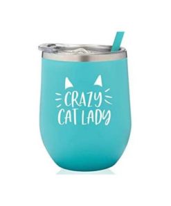 Paws Cat Lover Insulated Stainless Steel Wine Tumbler