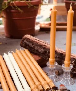 Beeswax Taper Candles - Pack of Three