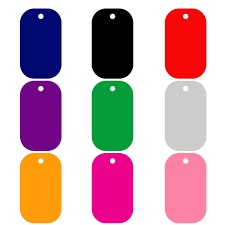 (6 Pack) Aluminum Dog Tag Military