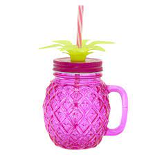 "Cool Summer" Pink mug with straw