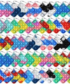 Mini Pop Push It Fidget Toy Keychain