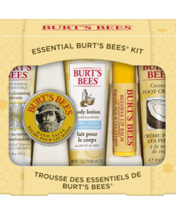 Burt's Bees 5 Everyday Essentials Set - Beeswax Lip Balm, Deep Cleansing Cream, Hand Salve, Body Lotion & Foot Cream, Travel Size