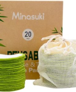 Minasuki 20 Pack Reusable Makeup Remover Pads